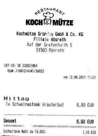 topk Höffner Kochmütze Restaurant